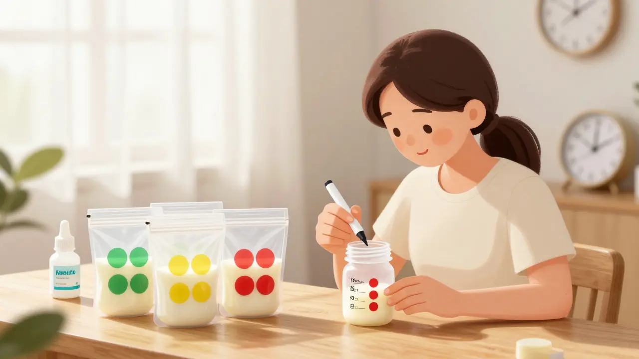 How to Store and Label Breast Milk When Taking Temporary Medications